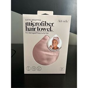 Kitsch Satin-Wrapped Hair Towel in Blush